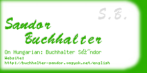 sandor buchhalter business card